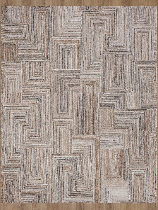 Forsyth Park Cloverdale Beige Steel 1' 6"x1' 6" Rug
