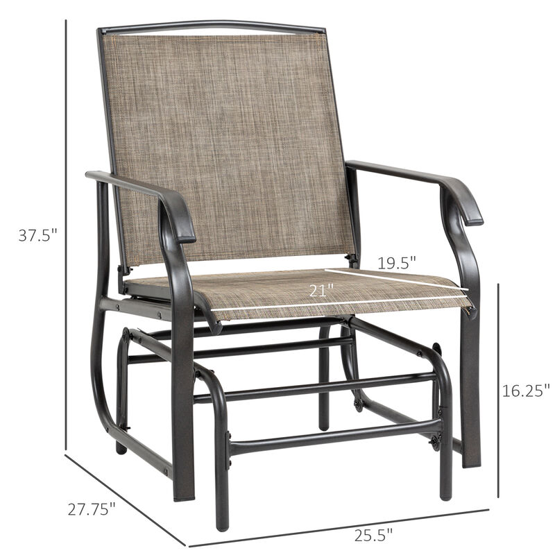 Hivvago 2 Piece Patio Rocking Chair Glider Set with Breathable Mesh image number 2