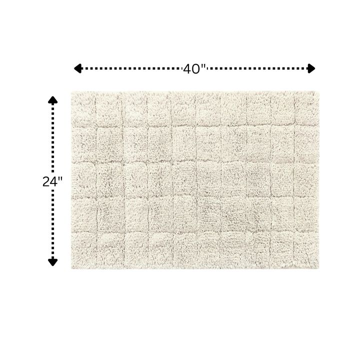 Knightsbridge Summer Tile 220 GSF Non Skid Back Bath Rug 24 x 40 - Sage