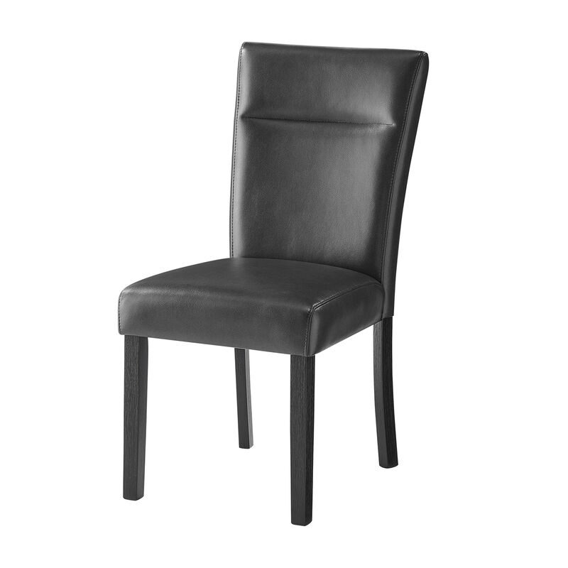 Blanche Charcoal Upholstered Dining Chairs Set of 2 image number 4