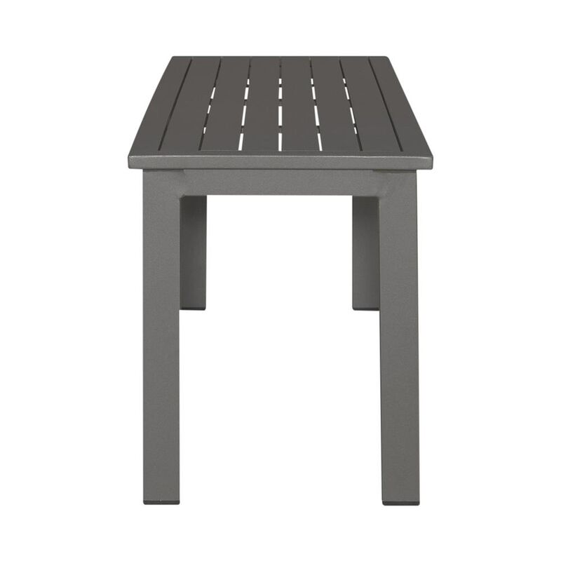 Liberty Furniture Outdoor Dining Bench - Granite Transitional Grey in Granite Finish image number 2