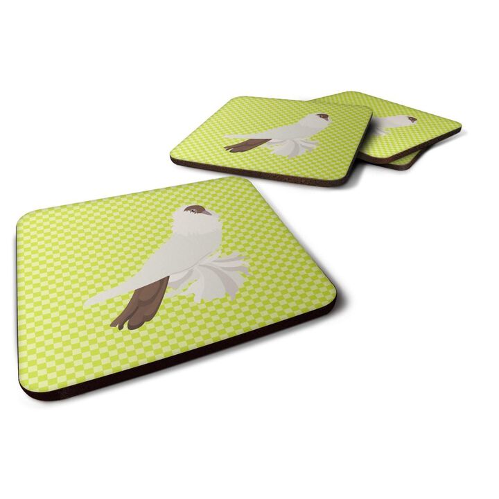Caroline's Treasures German Helmet Pigeon Green Decorative Coasters, 3.5, Multicolor