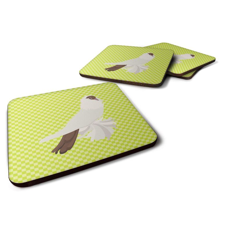 Caroline's Treasures German Helmet Pigeon Green Decorative Coasters, 3.5, Multicolor
