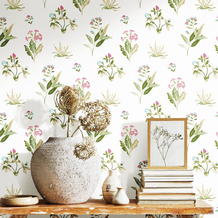 Cottage Chic Mazzetto Edra Beige Wallpaper 84010