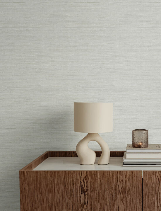 Sheehan Pearl Faux Grasscloth Wallpaper