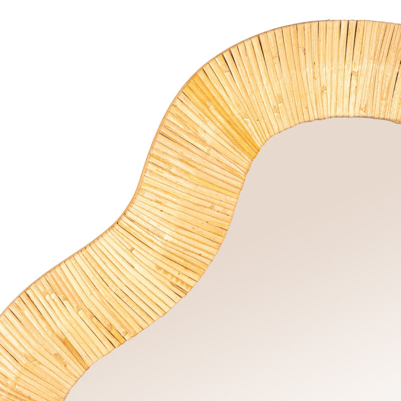 Wavy Rattan Wall Mirror image number 6