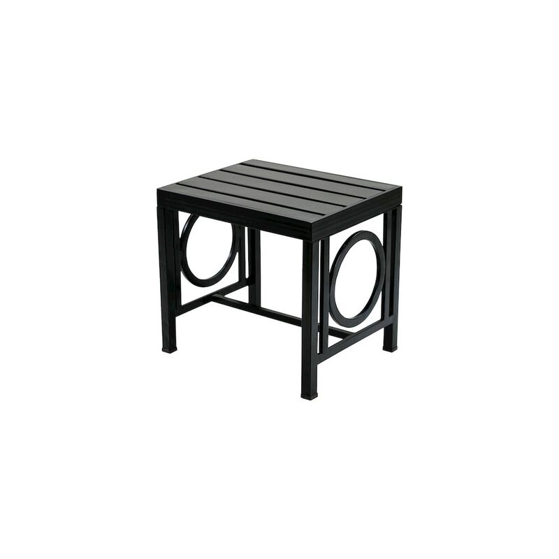 Carolina Living Gramercy Outdoor Bench and Side Table - Black