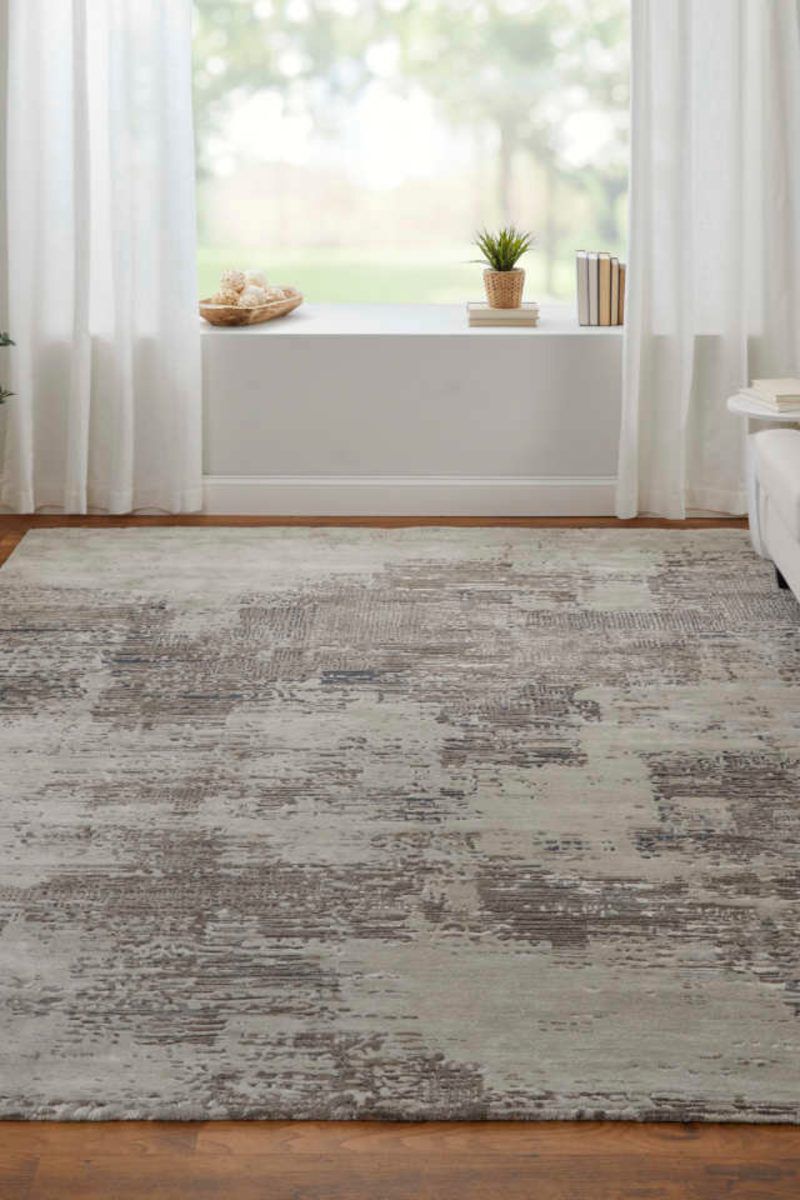 Zarah 8917F Gray/Taupe/Blue 9' x 12' Rug image number 1