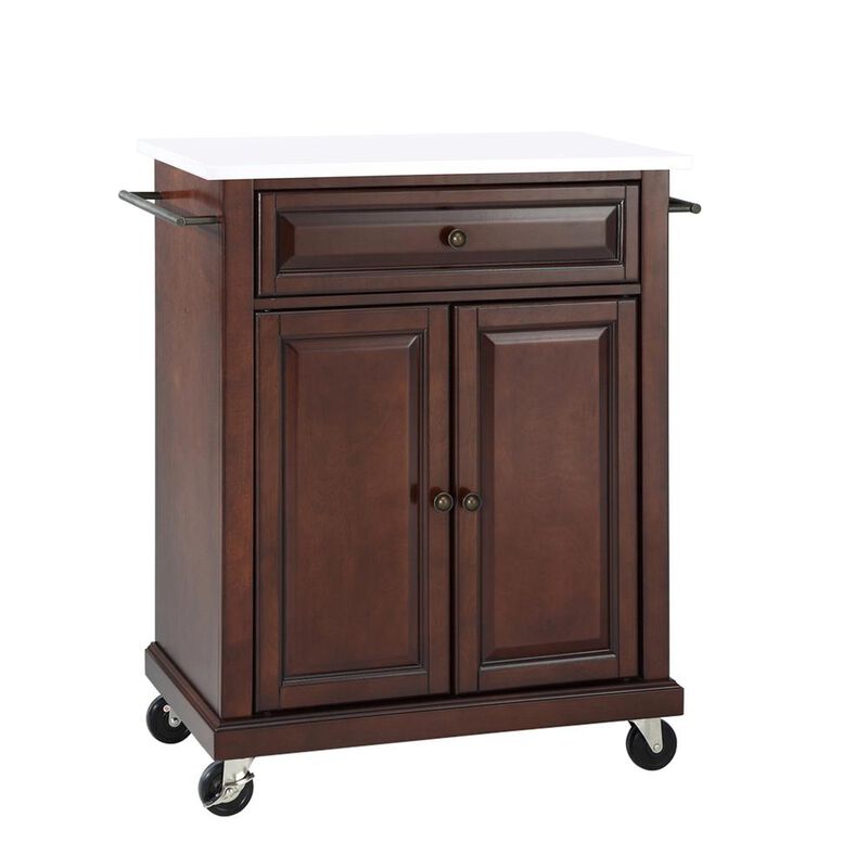 Crosley Furniture Compact Stone Top Kitchen Cart