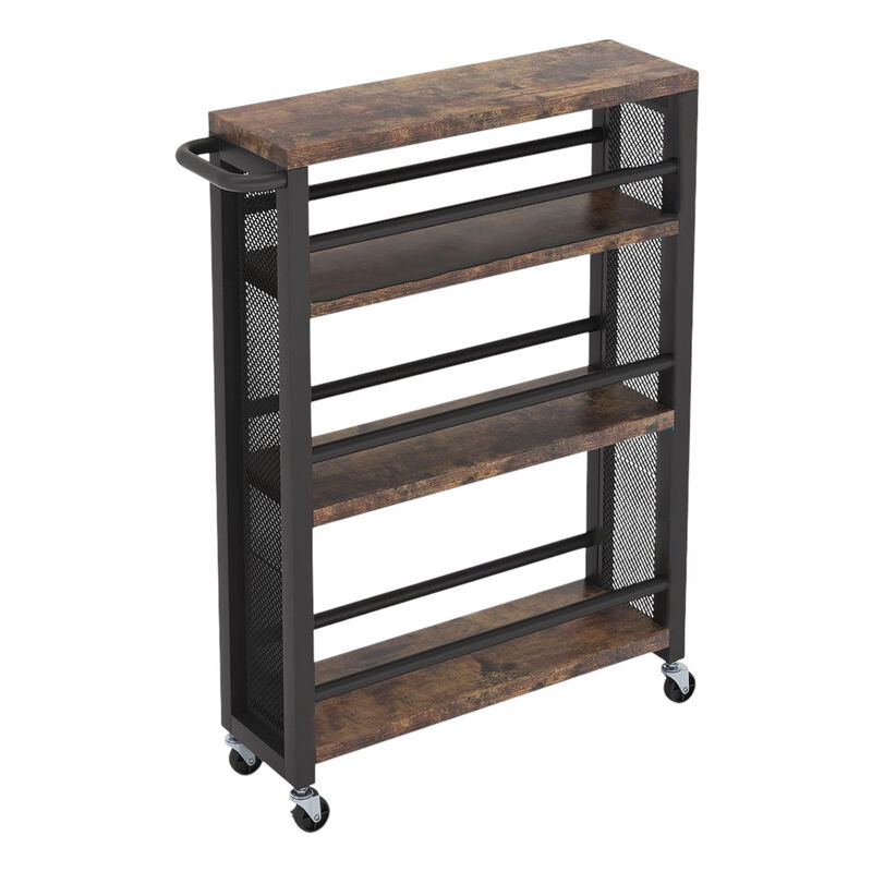 Contemporary Floating Shelf Organization Cart Perfect For For Home or Office Organization image number 0