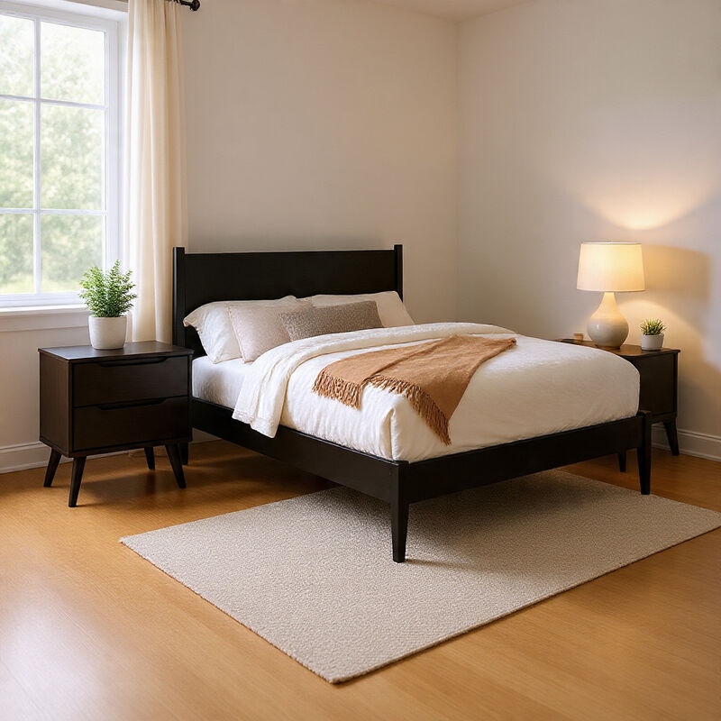 Bedroom Set, Wood &ndash; 2 Piece Set with Nightstand image number 1