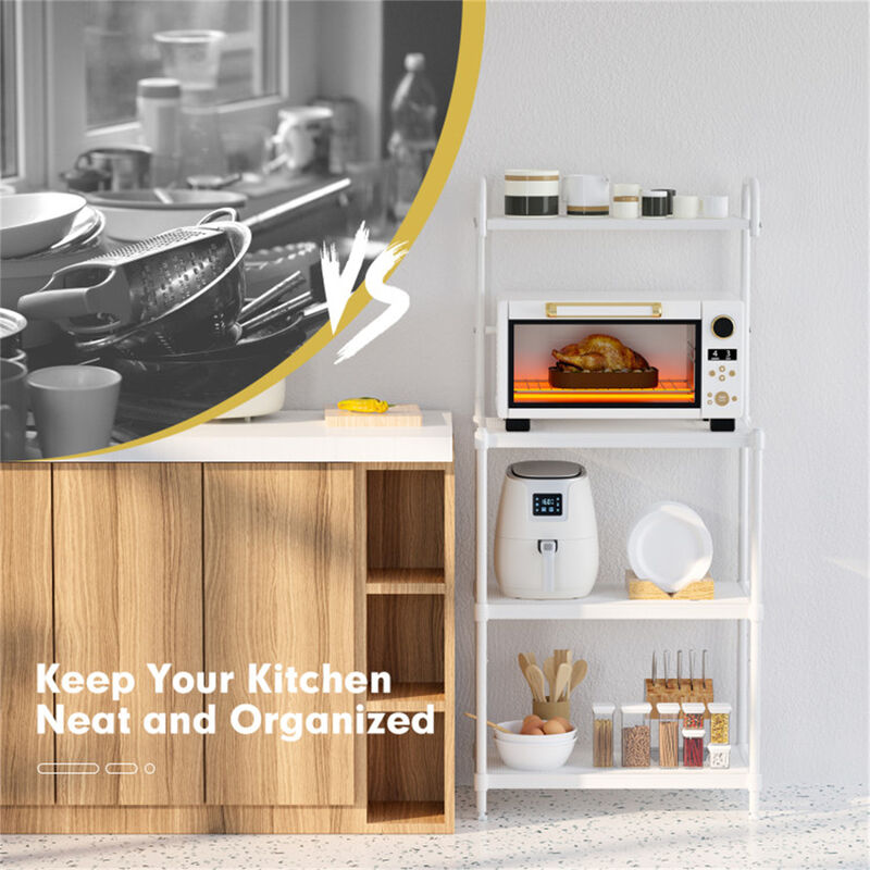 4-Layer Storage Shelf Versatile and Space-Saving Organizer for Kitchen and Dining