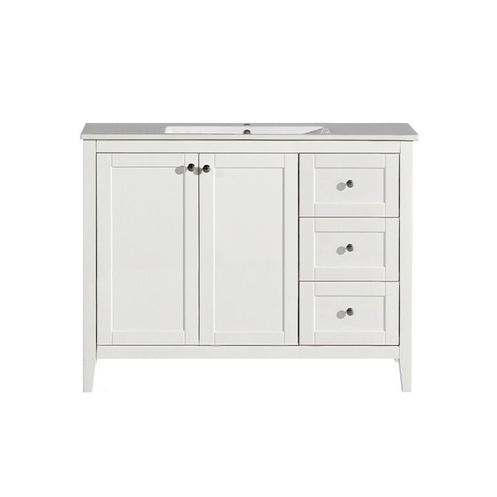 Cannes 48 Single, Two Doors, Three Drawers, Bathroom Vanity
