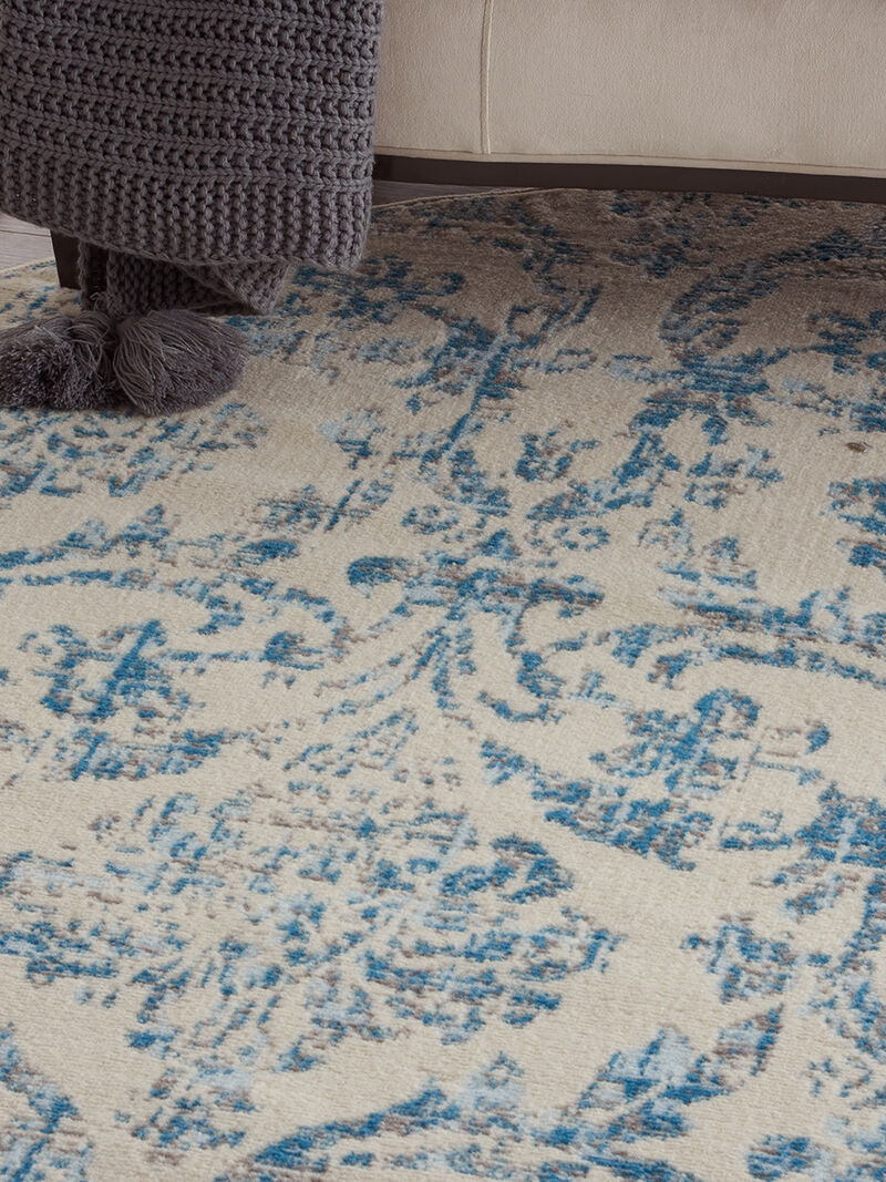 Jubilant JUB09 Ivory/Blue 8'6" x 12' Rug