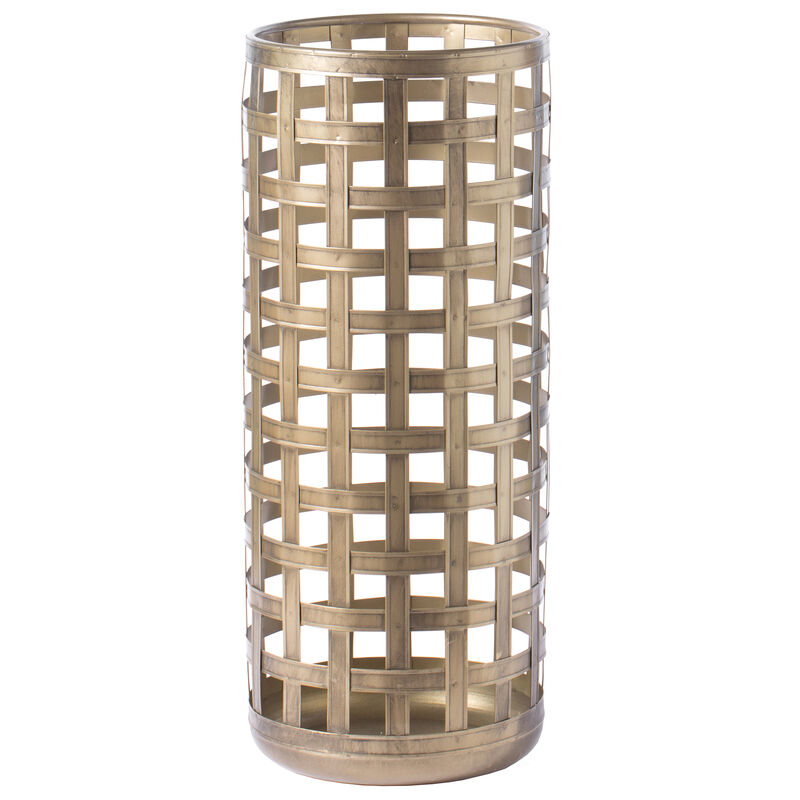 Round Metal Woven Umbrella Storage Stand