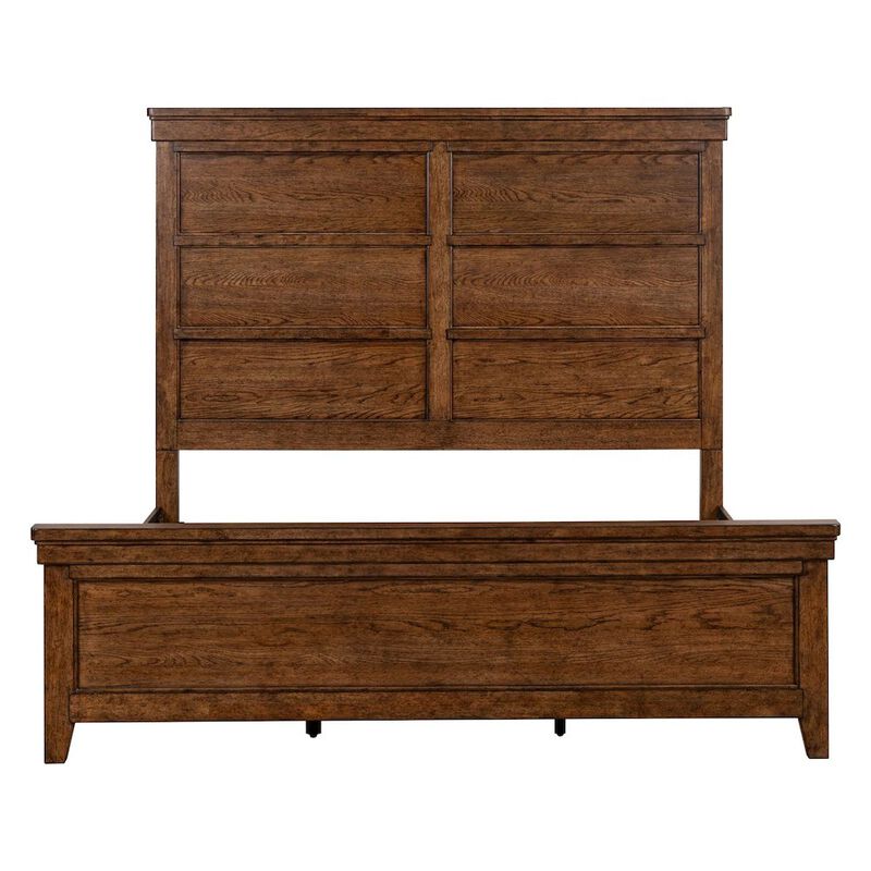Liberty Furniture Carolina Park King Panel Bed Transitional  - Amber Brown image number 2