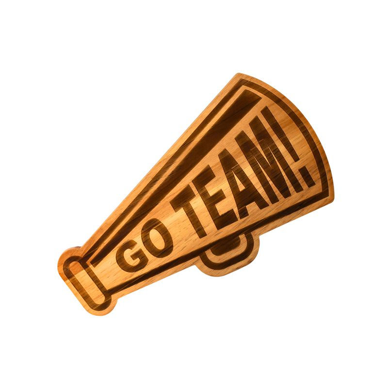 Go Team Megaphone Charcuterie Wood Board - 9.25" x 16"