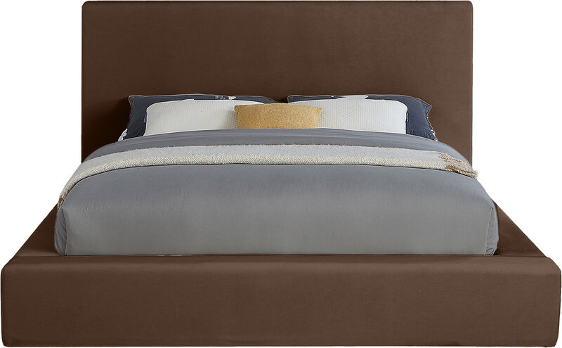 Meridian Furniture Dorian Brown Velvet Full Bed