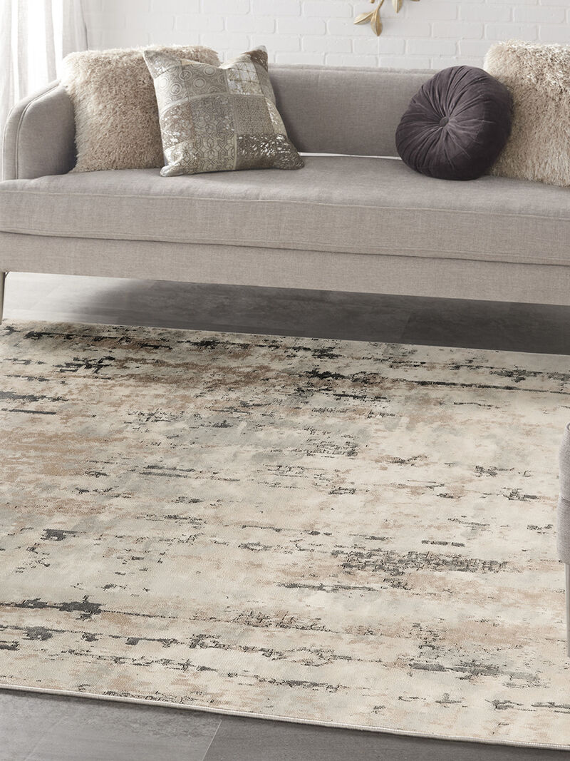 Quarry QUA01 Beige/Gray 7'10" x 9'10" Rug image number 6