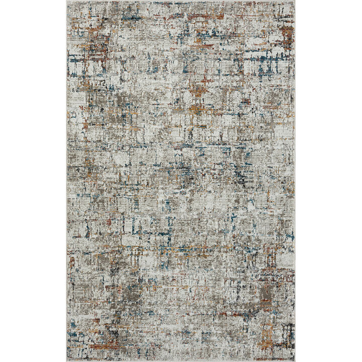 4 X 6 gray Abstract Distressed Area Rug