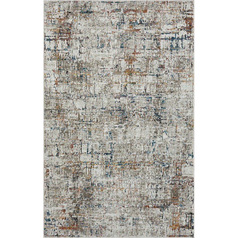 4 X 6 gray Abstract Distressed Area Rug image number 0