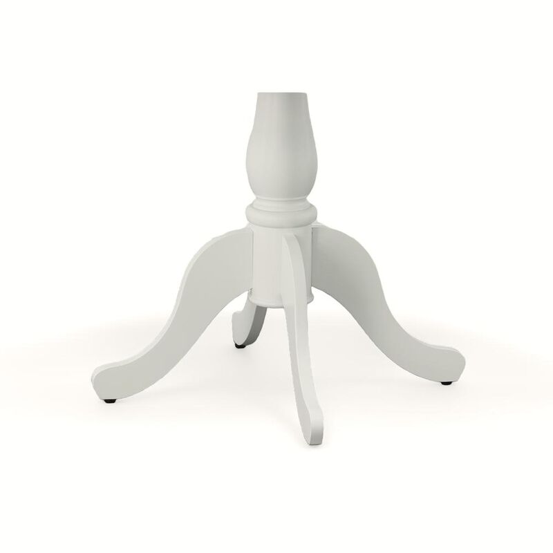 Carolina Living Fairview 42 Round Pedestal Dining Table - White