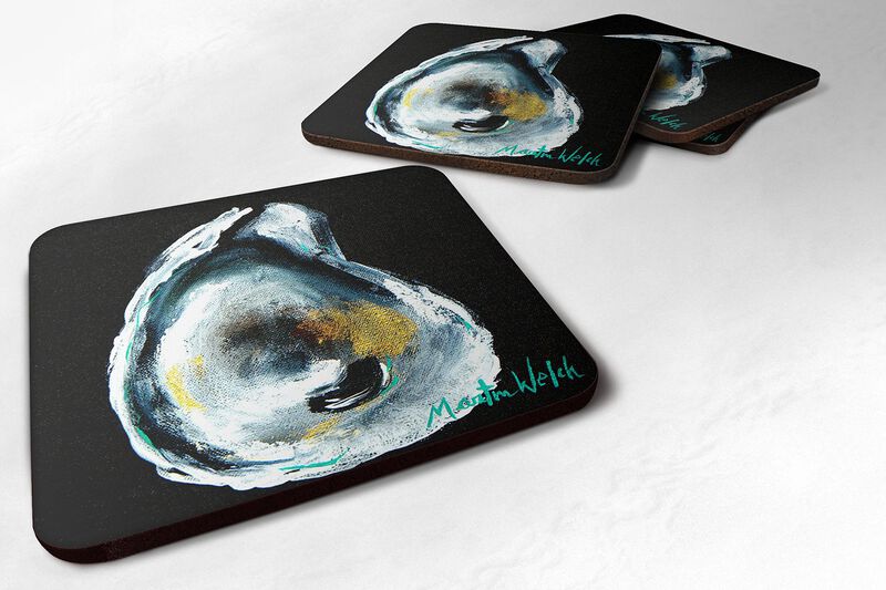 Caroline's Treasures MW1029FC Oyster Goldie Foam Coasters (Set of 4), 3.5 H x 3.5 W, Multicolor image number 0