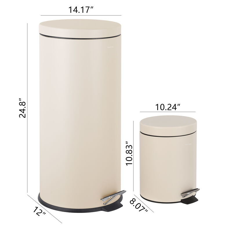 Oscar 8-Gallon Step-Open Trash Can with FREE Mini Trash Can