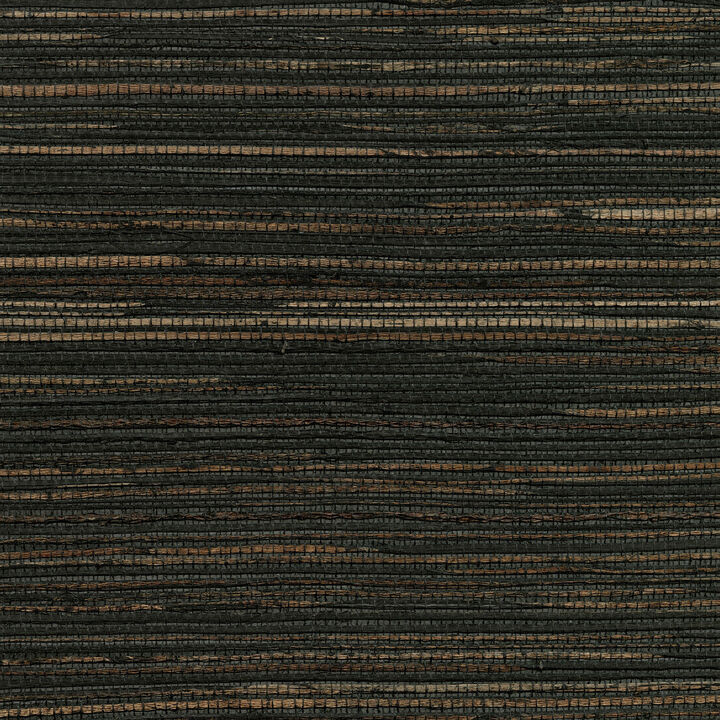Shandong Charcoal Ramie Grasscloth Wallpaper