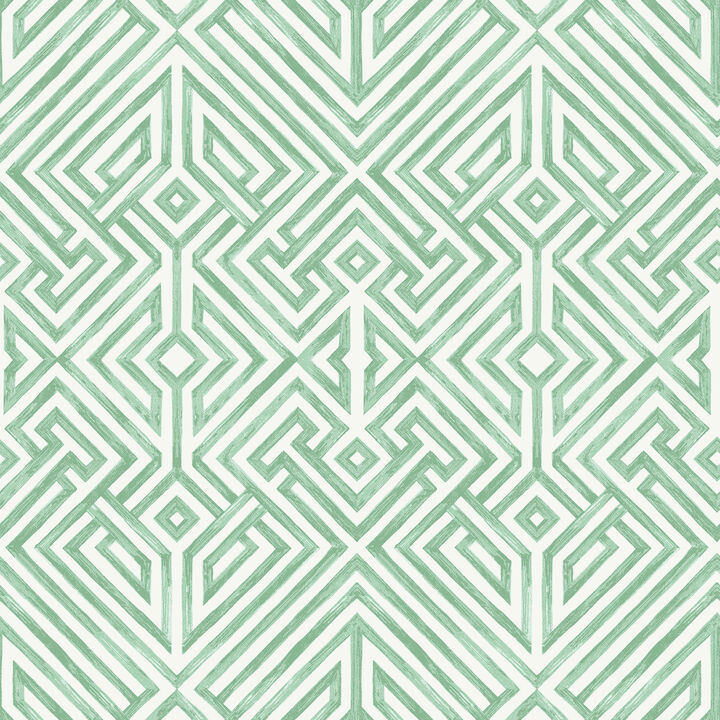 Lyon Green Geometric Key Wallpaper (Set of 2)