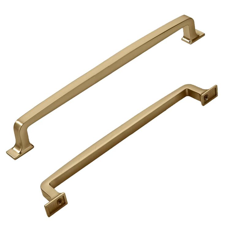 Khtumeware 10 Pack 8 Inch Brushed Brass Cabinet Pulls - Gold Drawer Handles for Kitchen Cabinets, Cupboards, Hardware