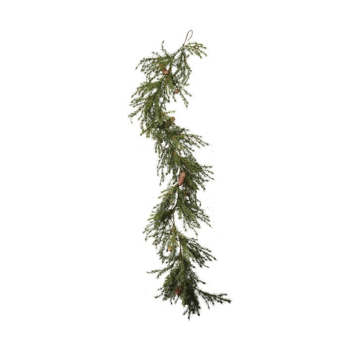 Artisan Pinecone Cedar Garland in Green