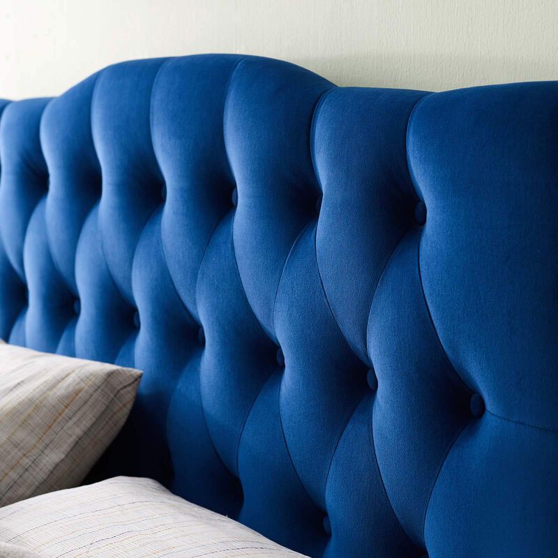 Annabel Queen Diamond Tufted Performance Velvet Headboard image number 5