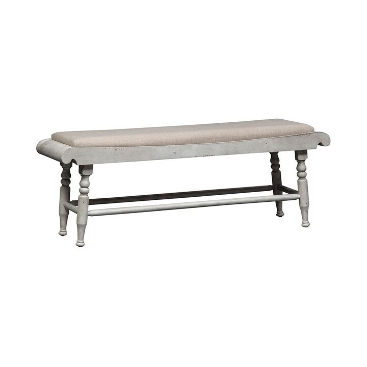 Liberty Furniture Whitney Bench (RTA) in Antique Linen w/ Weathered Gray