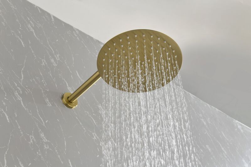 Wall-Mounted Shower System & Faucet Set Luxury Rainfall Shower Head with Handheld for Bathroom