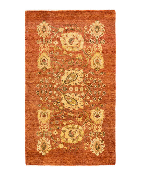 Eclectic, One-of-a-Kind Hand-Knotted Area Rug  - Pink, 3' 2" x 5' 3"
