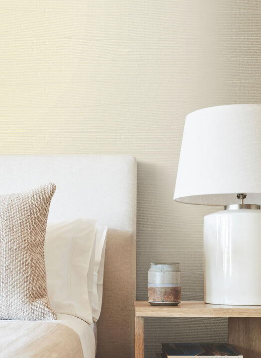 Natural Grid Beige Wallpaper