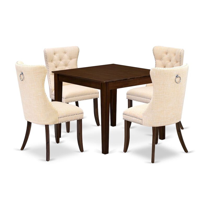 5 Piece Modern Dining Table Set