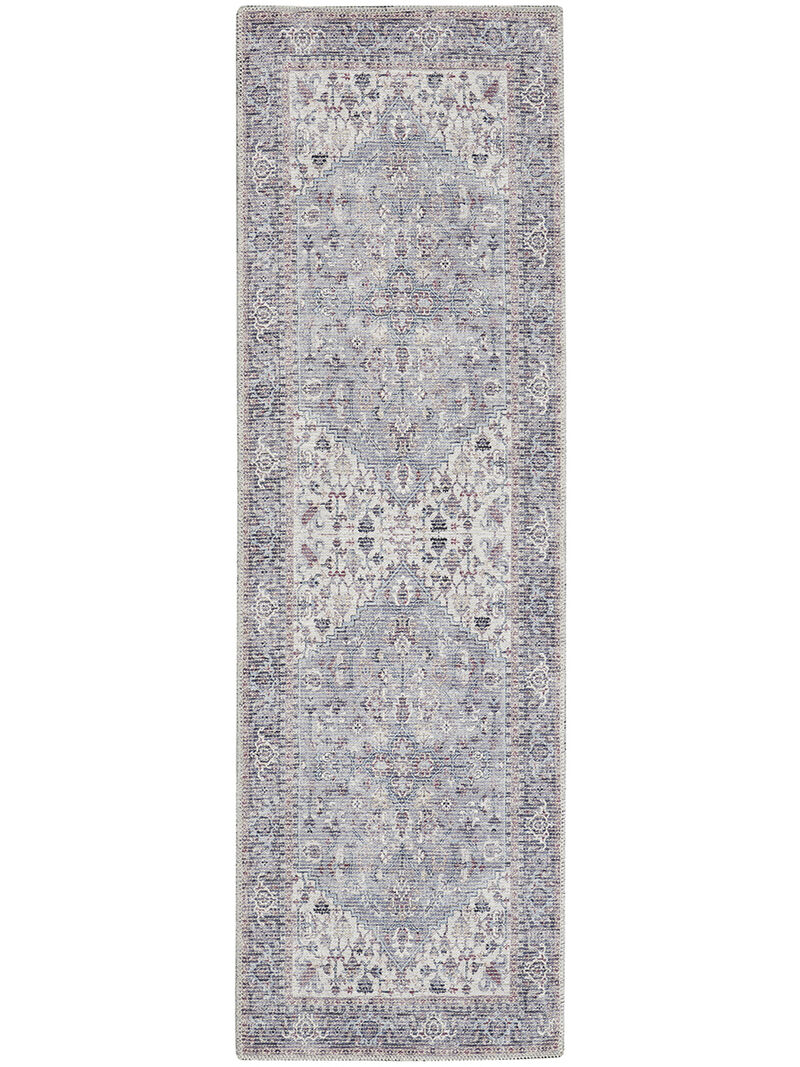 Machine Washable Series 1 SR104 Gray 2' x 6' Rug