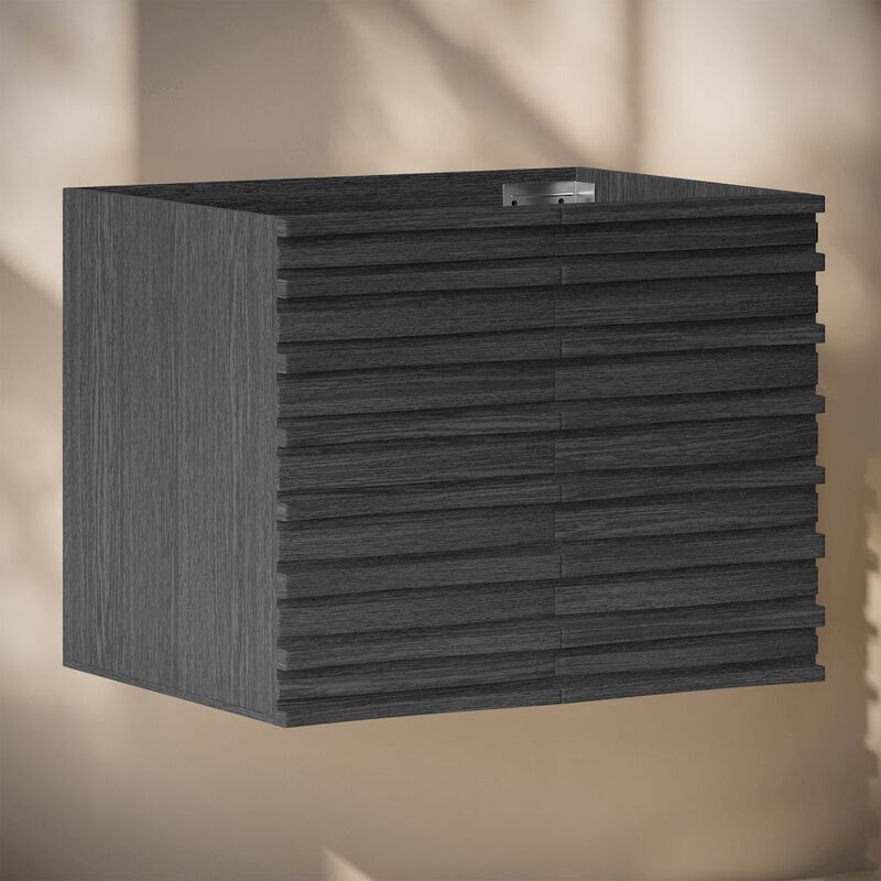 Cascade 30" Wall-Mounted Bathroom Vanity Cabinet without Top in Black Oak image number 2