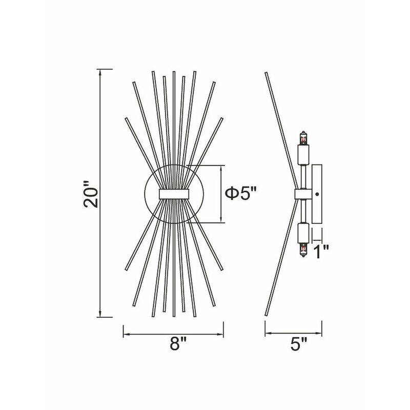 CWI Lighting Savannah 2 Light Wall Sconce With Black Finish image number 1