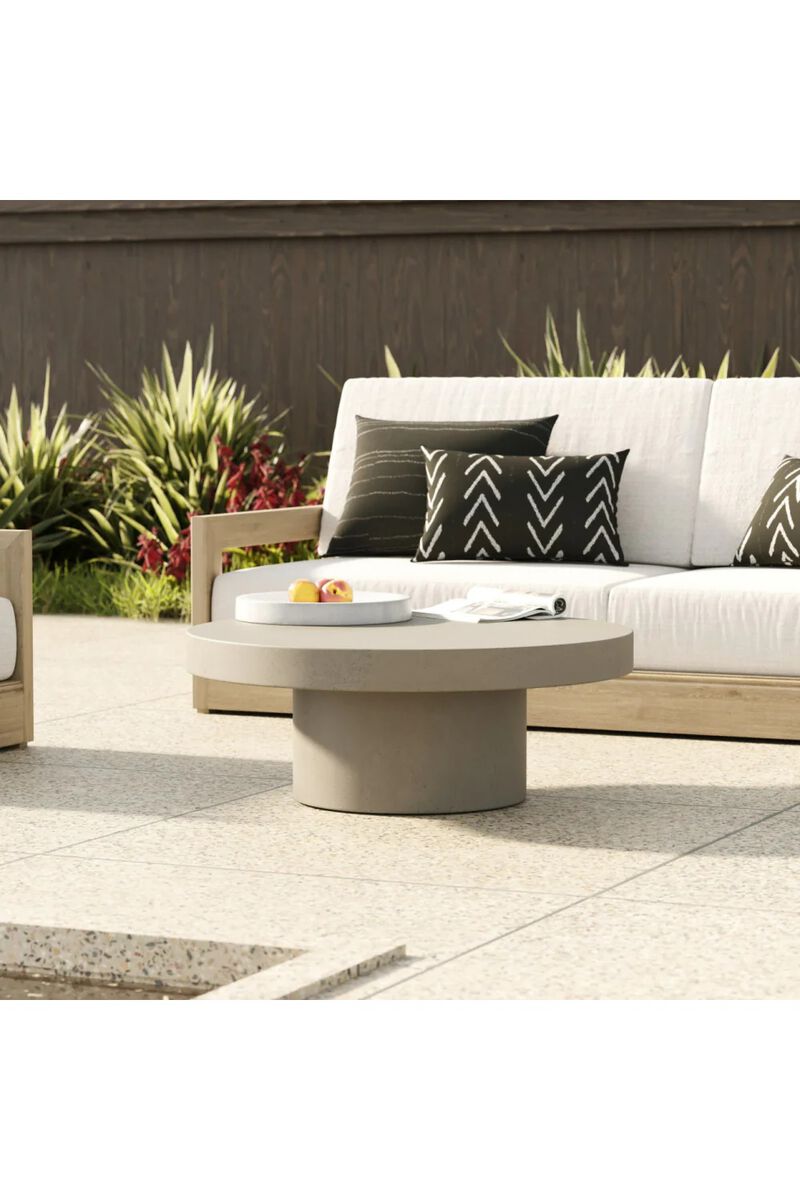 Round Concrete Coffee Table | OROA Modern Morley image number 5