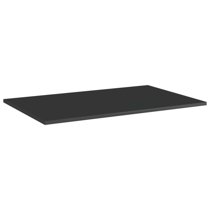 vidaXL Bookshelf Boards 4 pcs High Gloss Black 31.5"x19.7"x0.6" Chipboard
