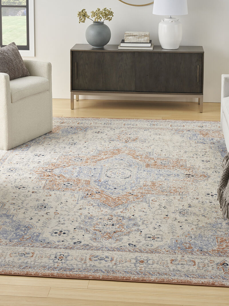 Nourison Essentials Persian NRE07 Beige/Blue 6' x 9' Rug