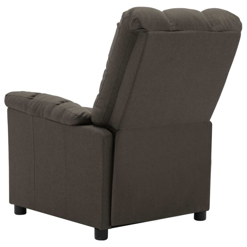 Massage Recliner Taupe Fabric