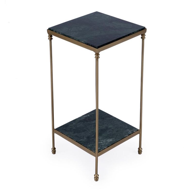 Butler Specialty Larkin Marble & Iron Side Table, Green