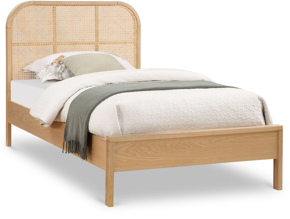 Meridian Furniture Siena Natural Ash Wood Twin Bed