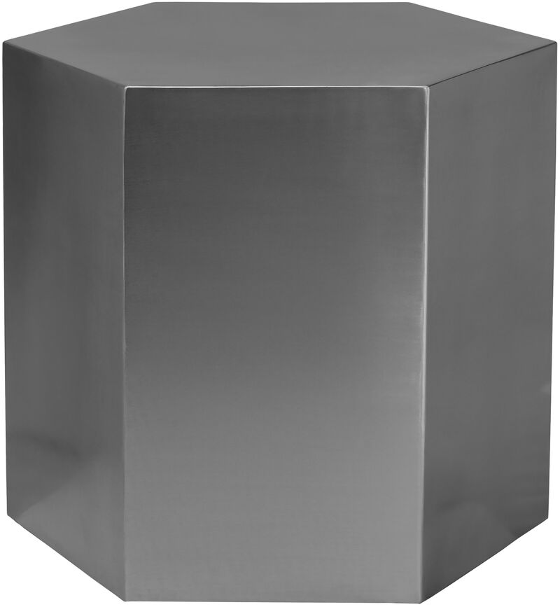 Meridian Furniture Hexagon Brushed Chrome End Table image number 4