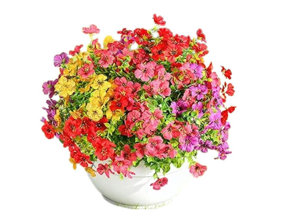 12 Bundle Artificial Outdoor Plants UV Resistant Window Box Decor