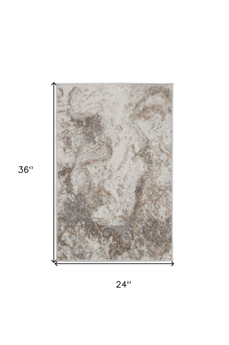HomeRoots Abstract Non Skid Area Rug image number 3